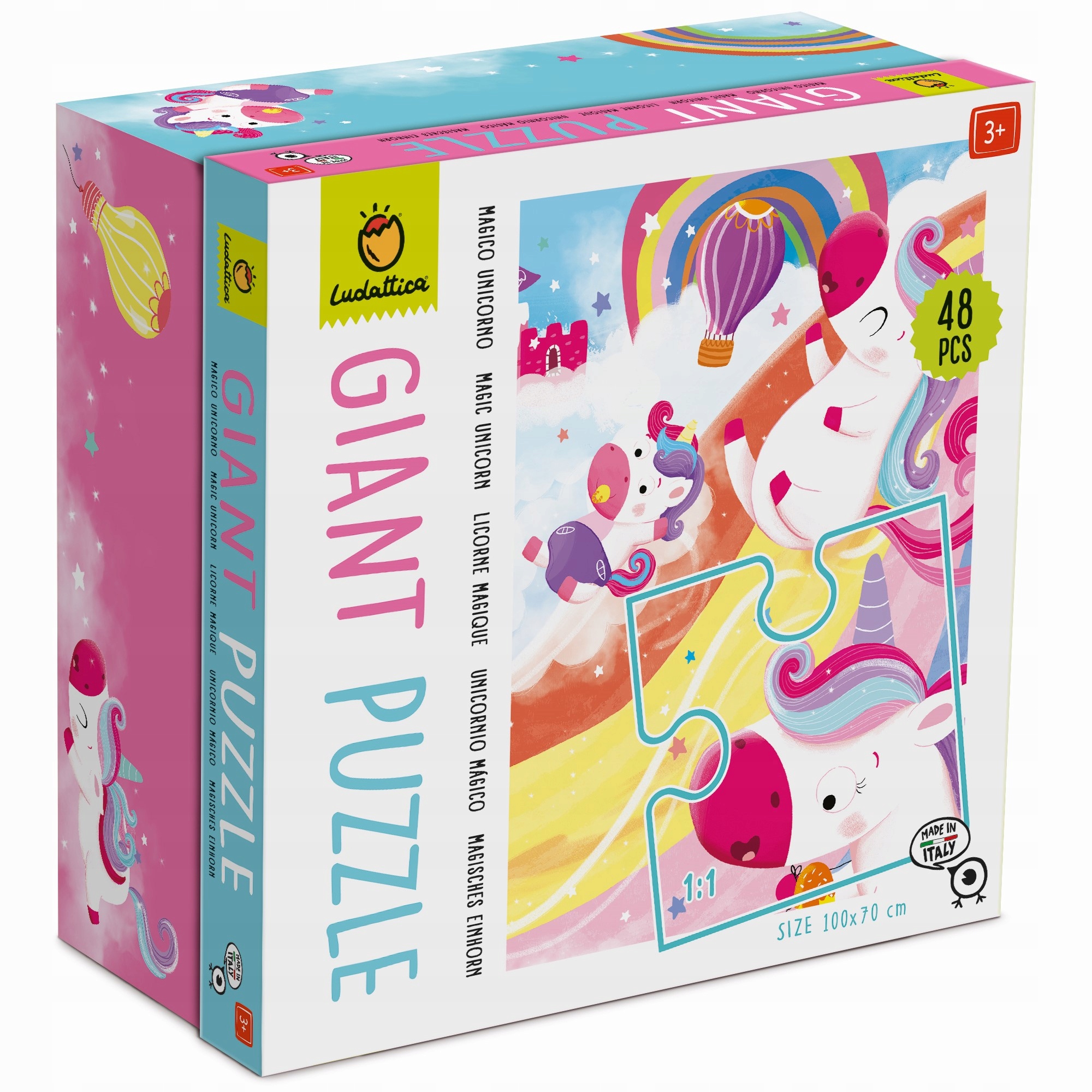 Puzzle gigant JEDNOROŻEC 48 el. LUDATTICA: GIANT PUZZLE
