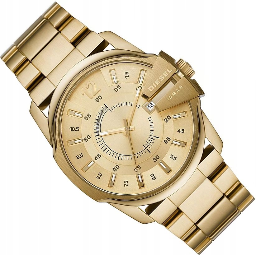 Originální Zlaté Pánské Hodinky Diesel DZ1952 Velké WR100 Pro Kluka Ø45mm