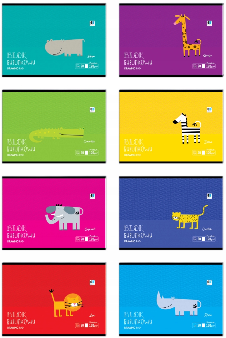 BLOK RYSUNKOWY biały A4 20k 120g Interdruk BB Kids EAN (GTIN) 5902277236890