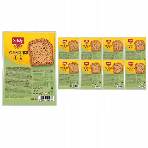 8x Pan Rustico bezlepkový venkovský chléb 250 g Schär