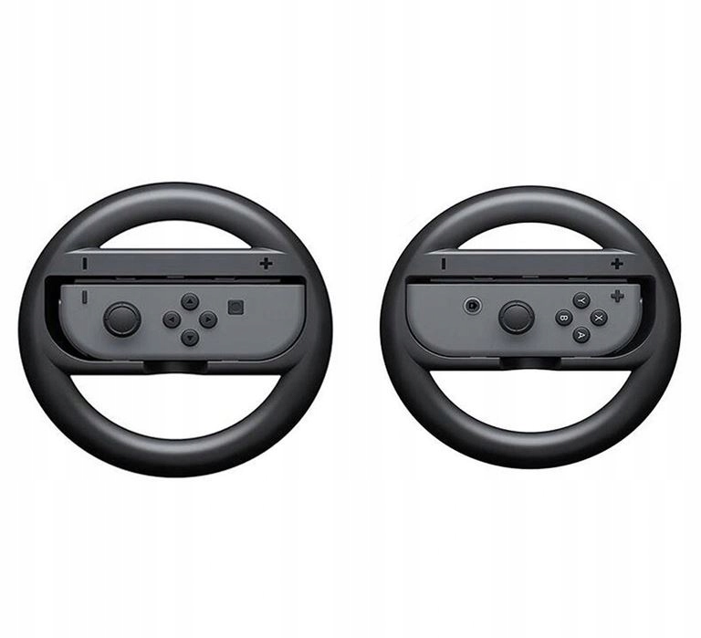 Dvě Řídítka Volant Držák Na Joy-con Pro Nintendo Switch Černý 2x