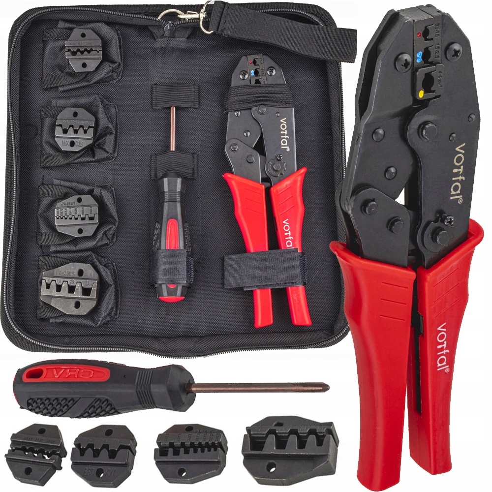 ZACISKARKA PRASKA DO KOŃCÓWEK KABLI KONEKTORÓW 5 MATRYC 0,5 mm² - 35 mm² EAN (GTIN) 5905475660108