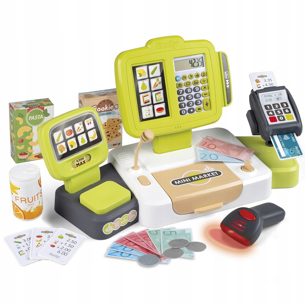 

Smoby Kasa Sklepowa Elektroniczna Skaner Waga Akc