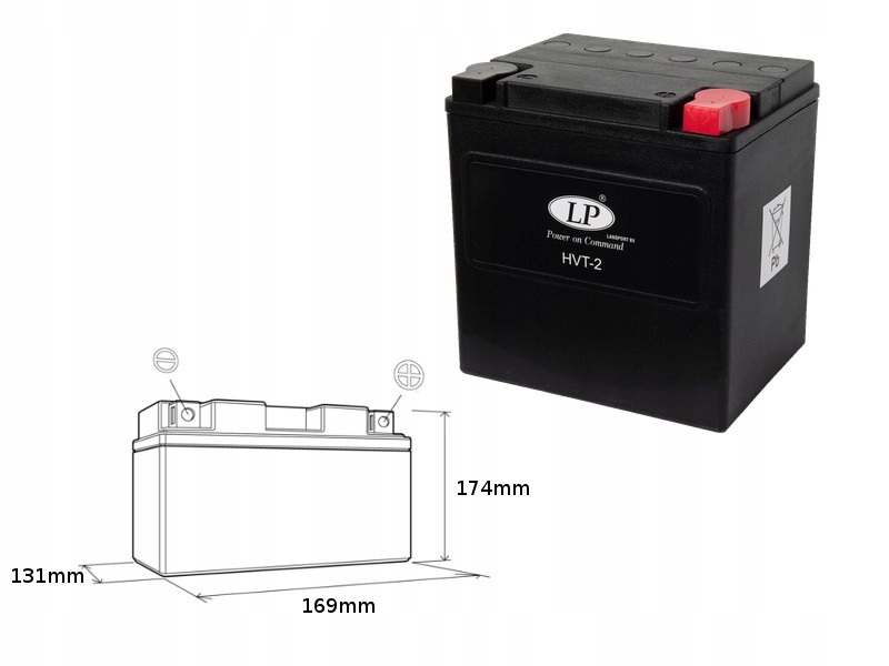 Landport Batéria HVT-2 (mh HVT-2) 12V 30AH 169X131X174 Heavy V-twin Bezo