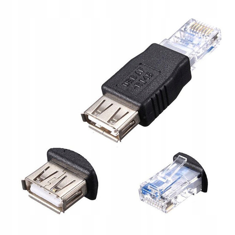 PRZEJŚCIÓWKA ADAPTER GNIAZDO USB na WTYK RJ45 Marka Inna