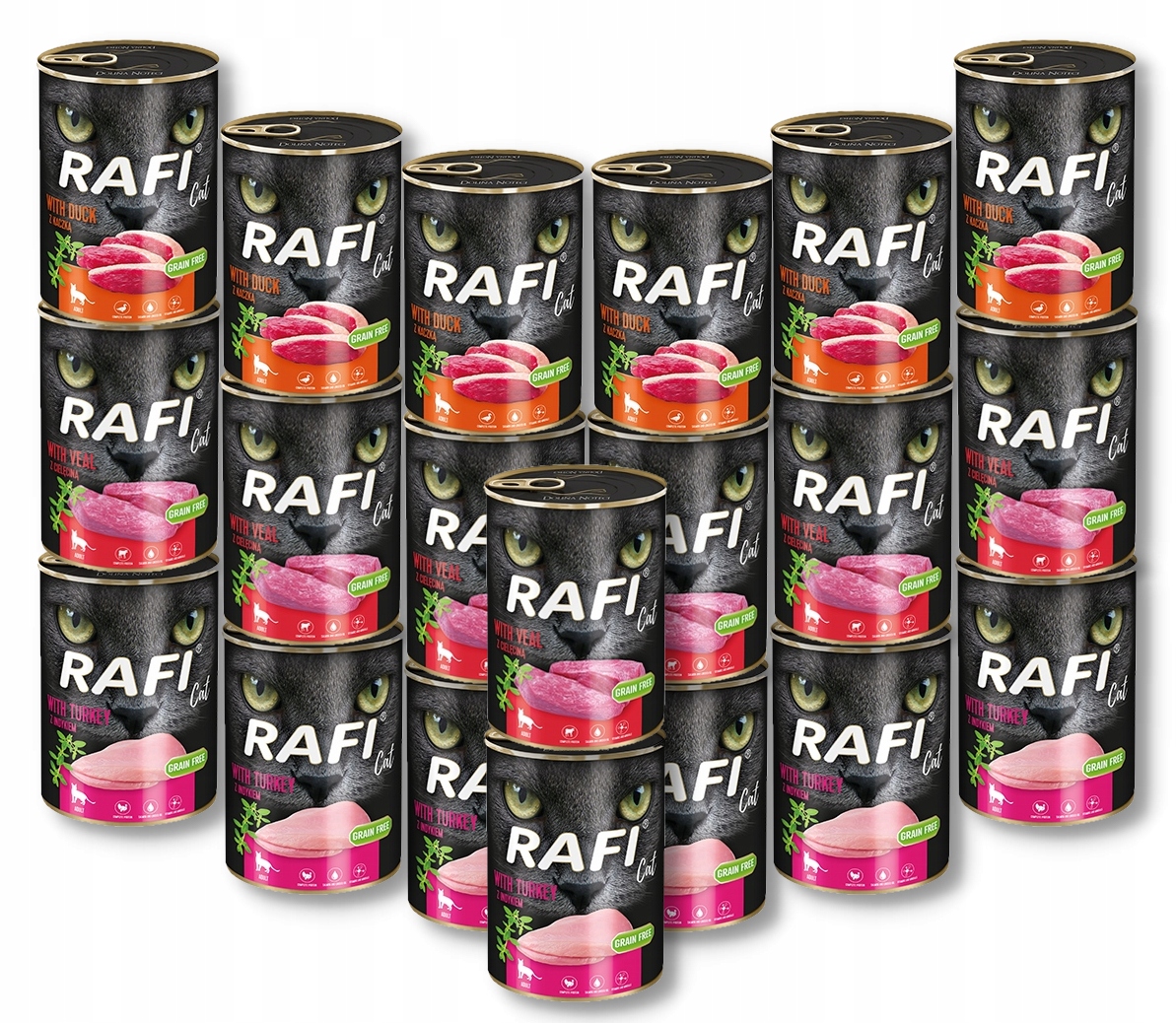 Rafi Cat Dolina Noteci MIX 3 Smaki Kot 20 x 400g