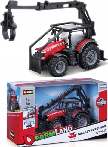 

Traktor leśny Massey Ferguson napęd Bburago metal