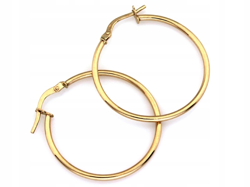 Náušnice Zlaté 585 kolečka klasika 30 mm ideální jako dárek k Valentýnu