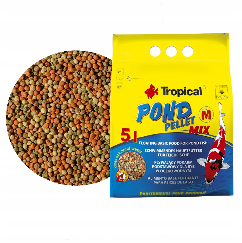 

Tropical Pond Pellet Mix M 5L Pokarm dla ryb oczko