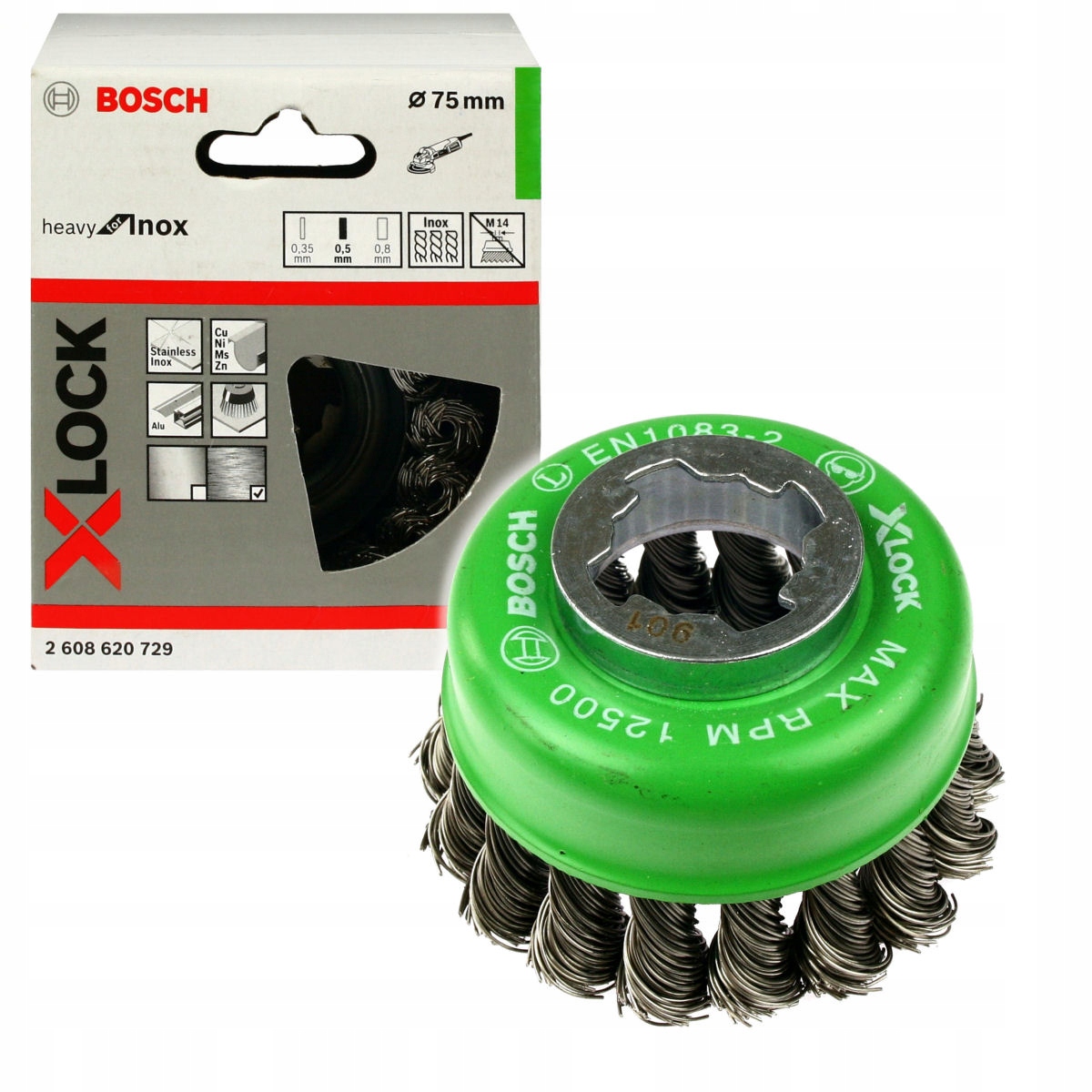 

Bosch Szczotka Garnkowa Druciana 75mm X-lock