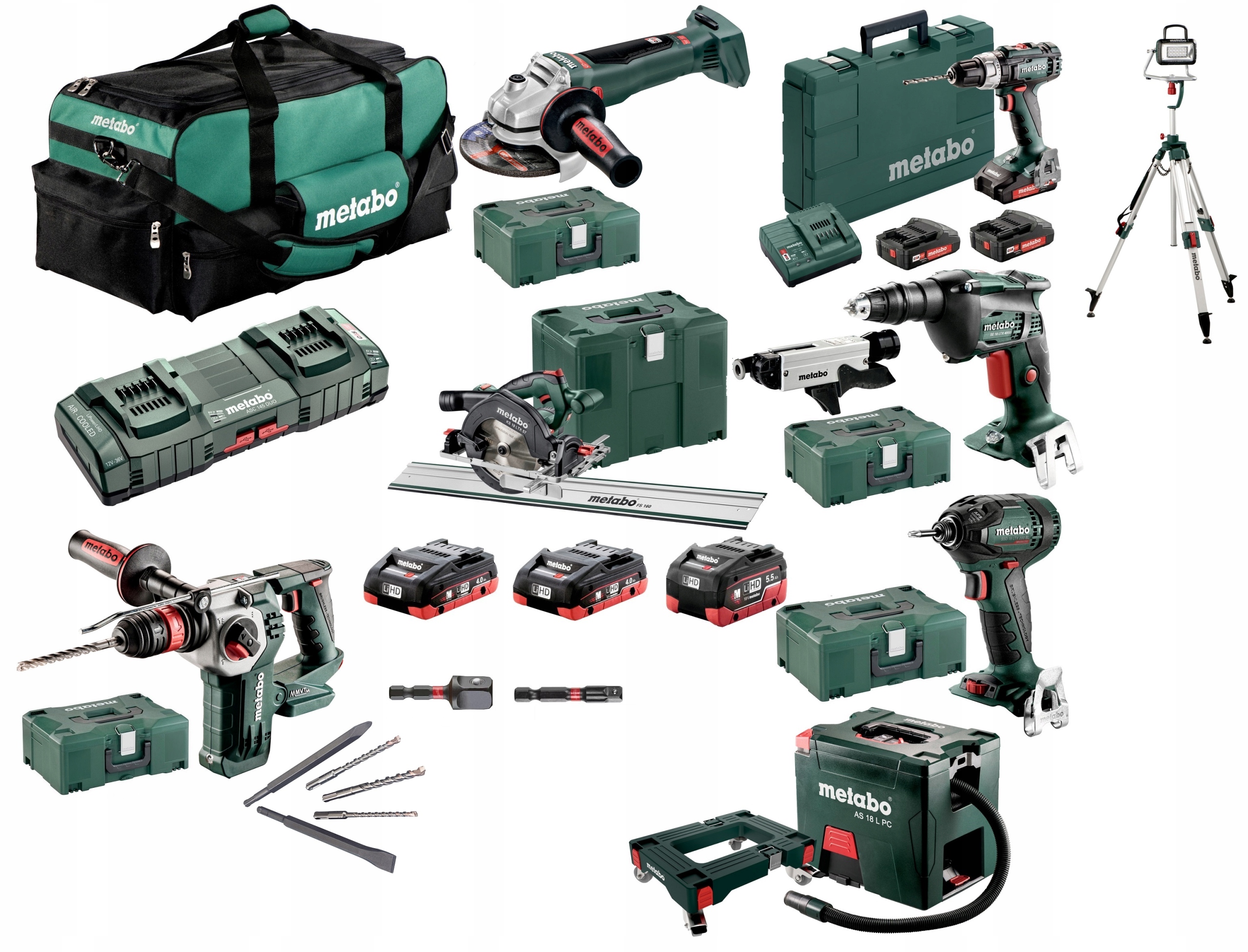 METABO ZESTAW COMBO 8 NARZĘDZI 6 AKUMULATORÓW