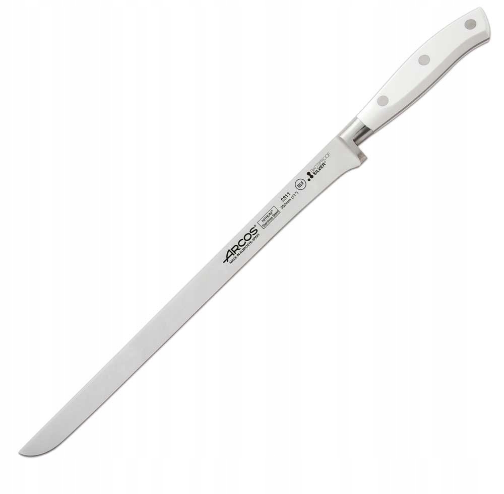 Nôž na plátkovanie Arcos Riviera Blanc 30 cm 231124 Nitrum Pom biely