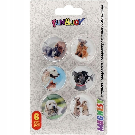 

Magnesy Fun&Joy, 6 szt. Pies i kot (443873)