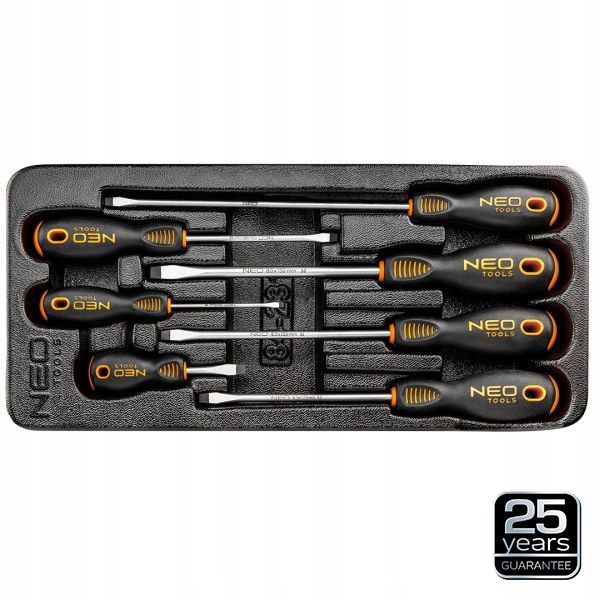 Neo Tools Ploché Šroubováky, Sada 7 Ks