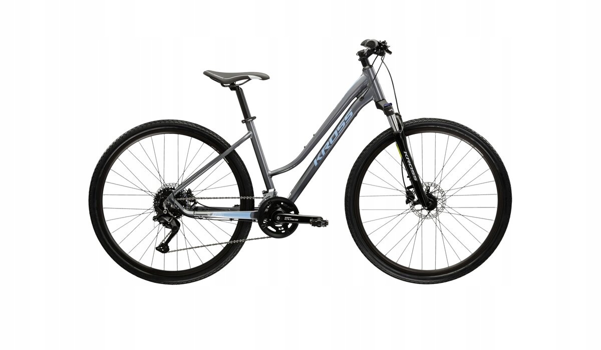 Rower Kross Evado 5.0 Damski 2025 L 19" szaro-niebieski połysk