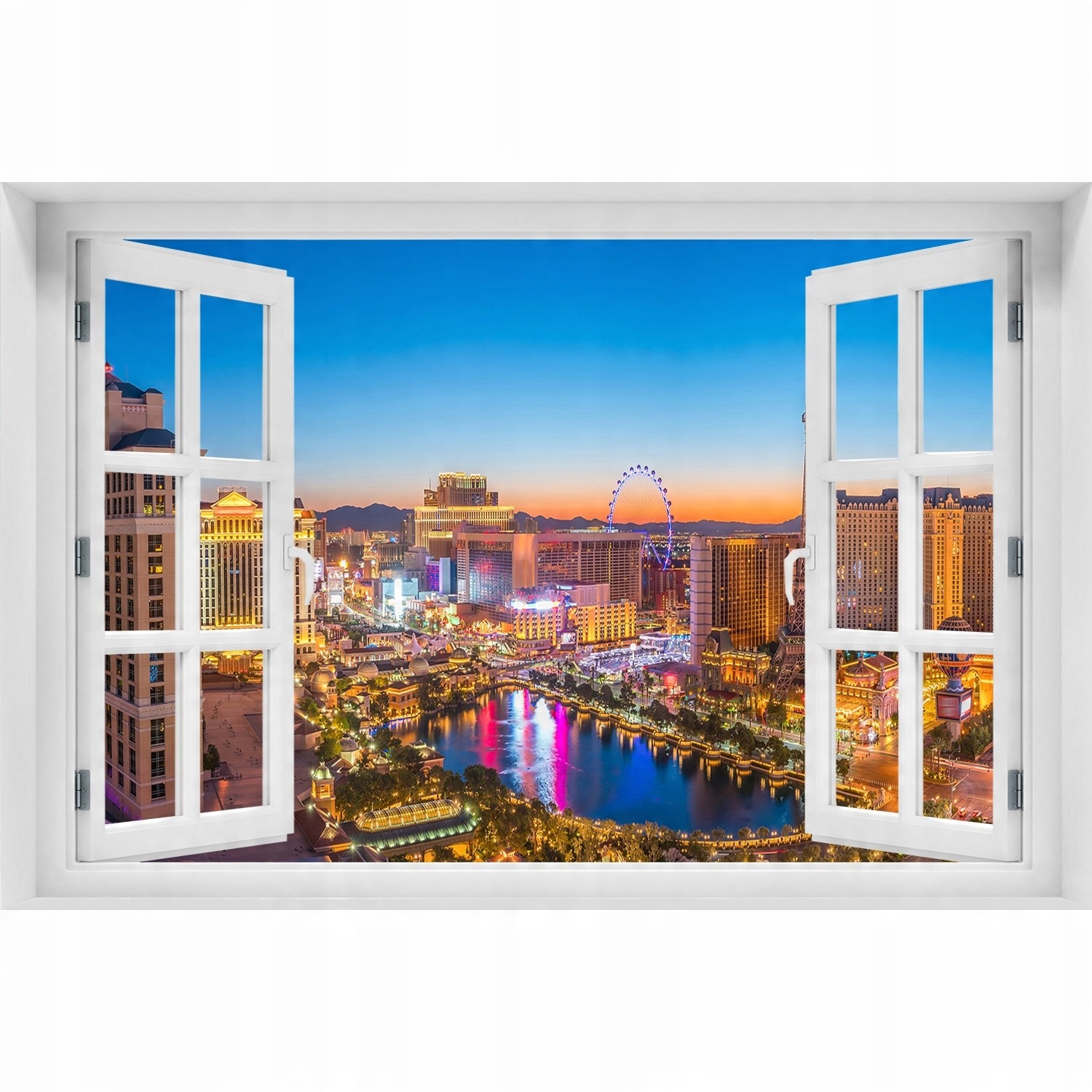 

Fotoobraz Naklejka 3D Okno Las Vegas Usa 120x80