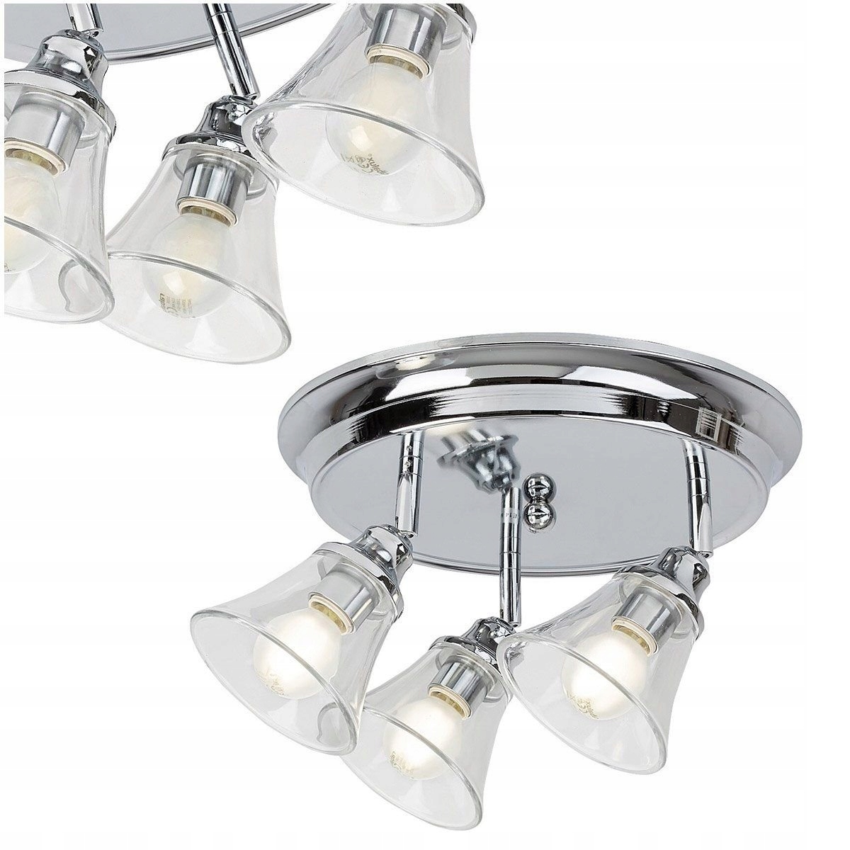 Kúpeľňová reflektorová lampa IP44, chróm