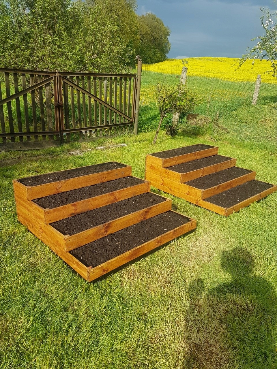 4-PIĘTROWY WARZYWNIAK ZIELNIK INSPEKT ZE ZŁOŻONYMI BOKAMI 120x120x40 Długość 120 cm