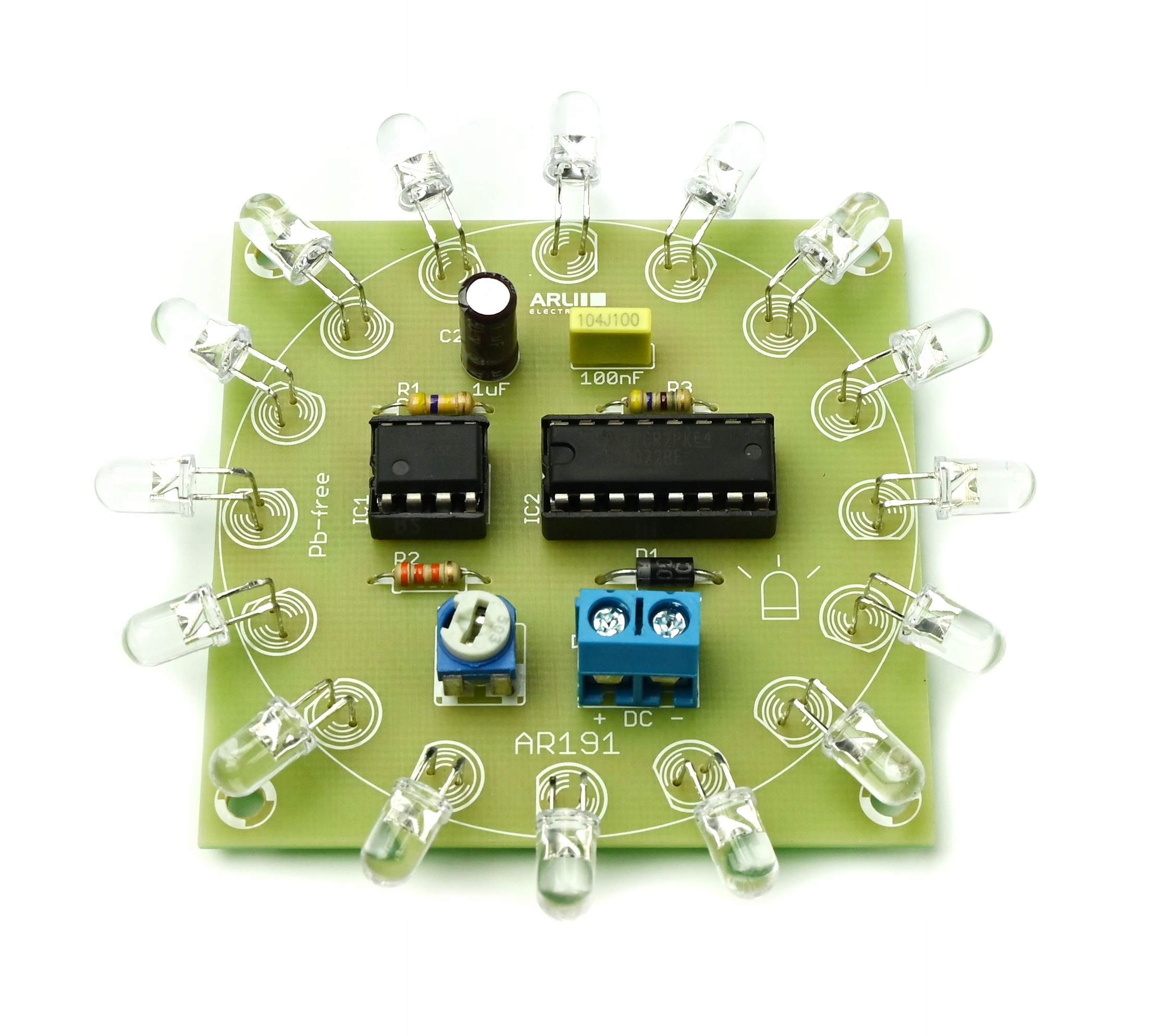 

AR191/B Policyjny kogut Led niebieski kit diy