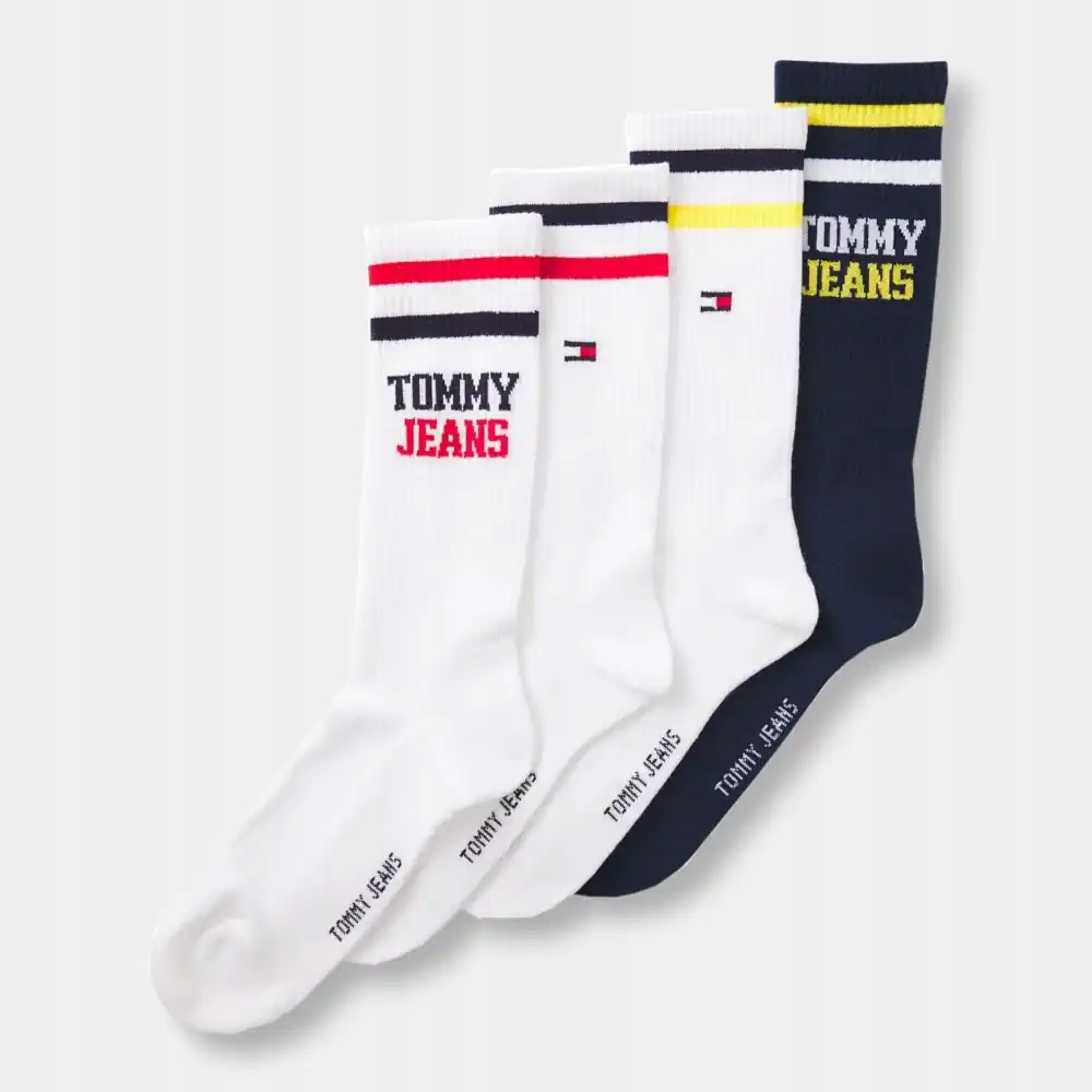 4pack ponožky unisex bílé/černé Tommy Hilfiger 35/38