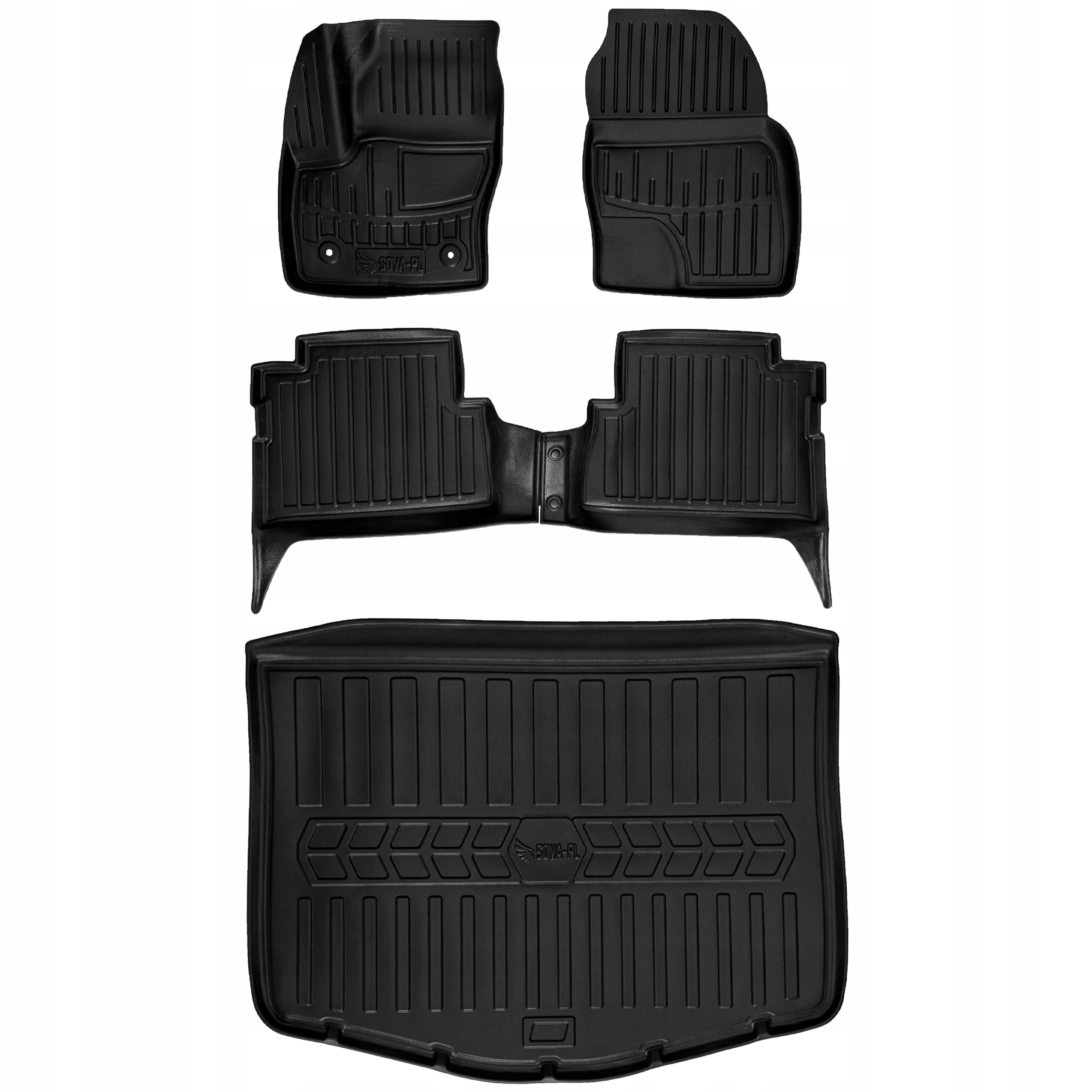 Zestaw gumowy (tpe) dywaniki i mata Ford C-Max mk2 (2010-2019) wersja 5 o=>