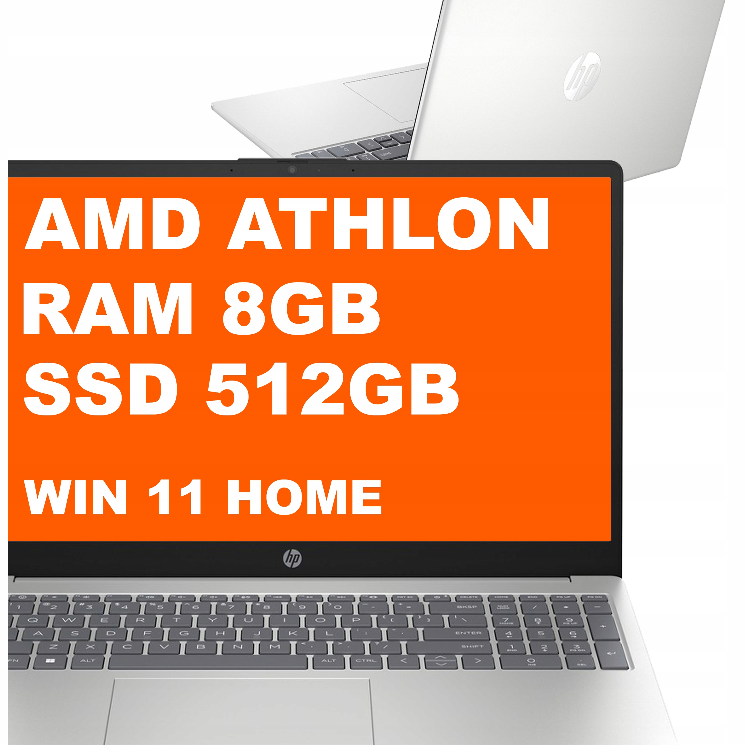Notebook Hp 15-FC Amd Athlon Silver 8GB 512GB Amd Radeon FullHD Win 11 Šedá
