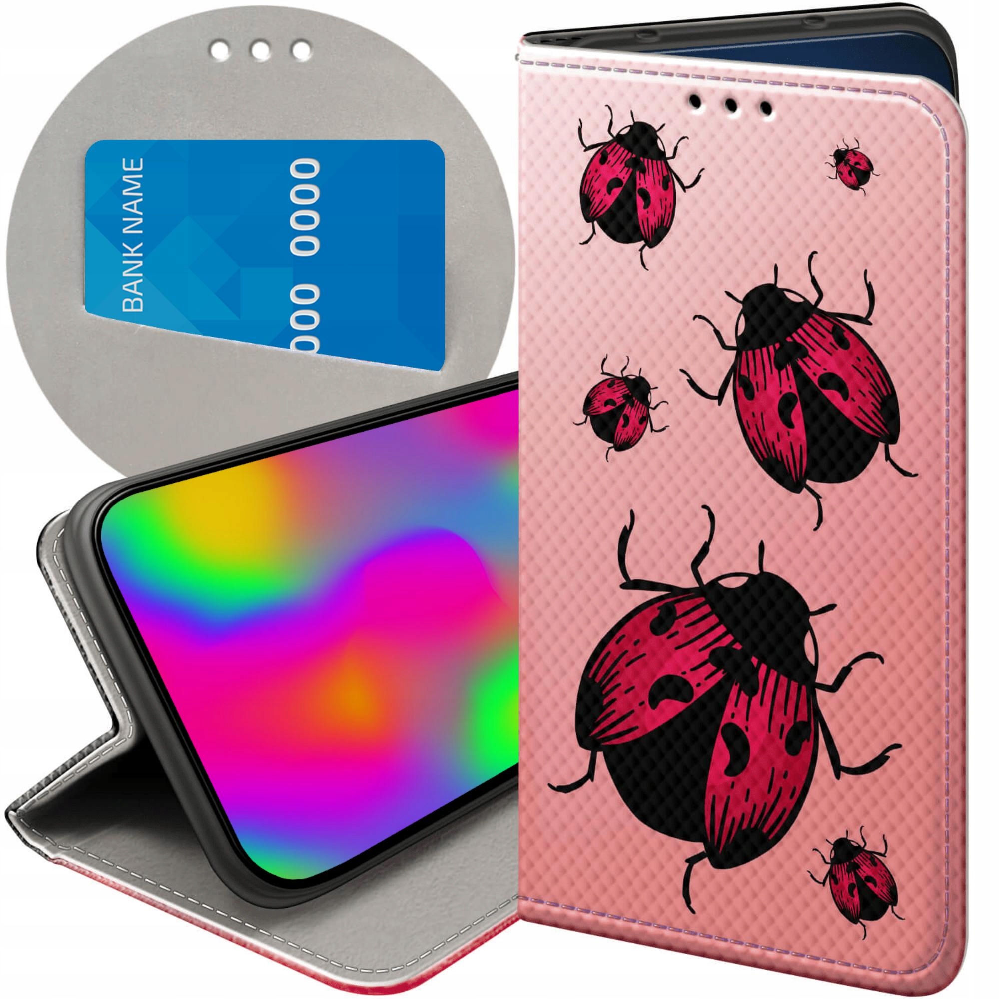 Etui Z Klapką Do Oppo A40 Biedronka Z Biedronką Ladybug Futerał Case
