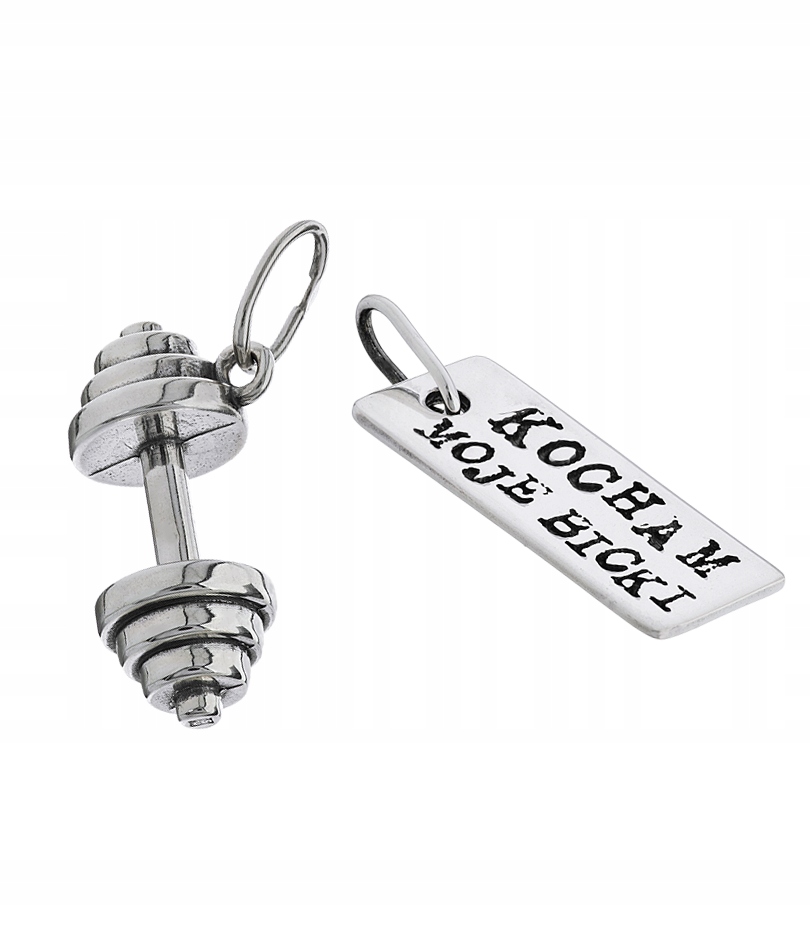 Přívěsky stříbrné fit činka Miluji Své Bicky