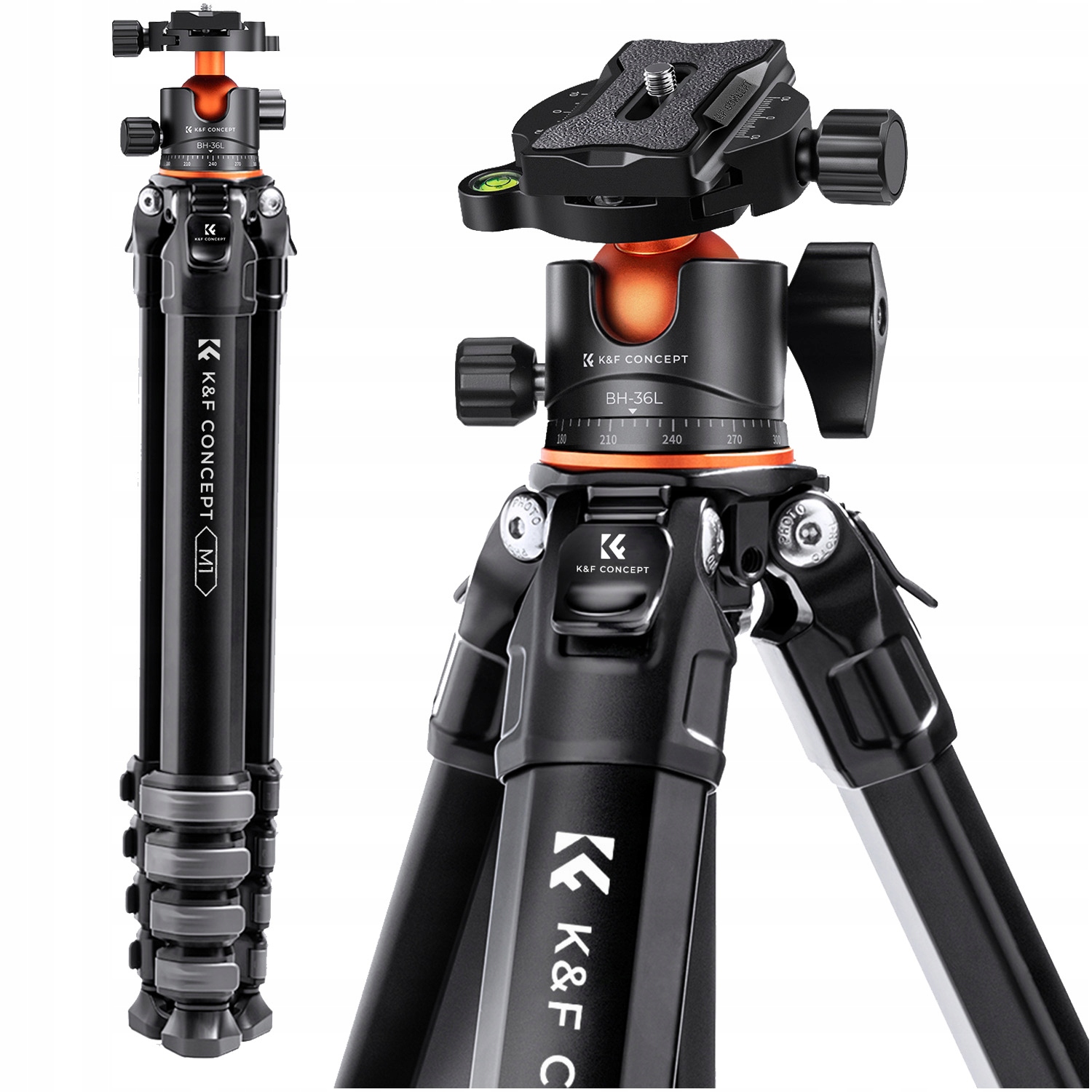 K&f Fotografický stativ Tripod Monopod Traveller M1 Hlavice 15 kg