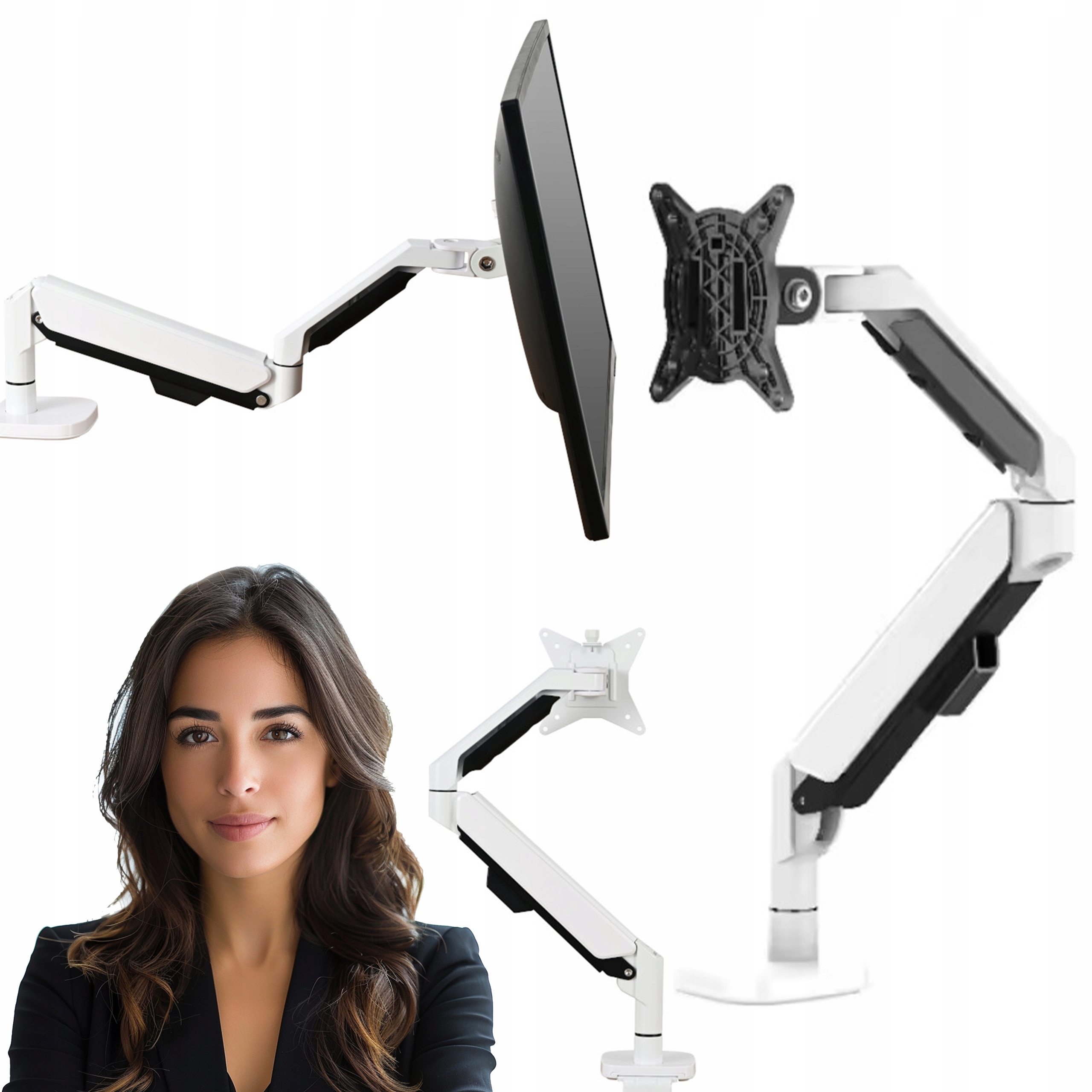 Stolový Držiak Na Monitor S Uhlopriečkou 13" 32" Nastaviteľný Plynovou Pružinou