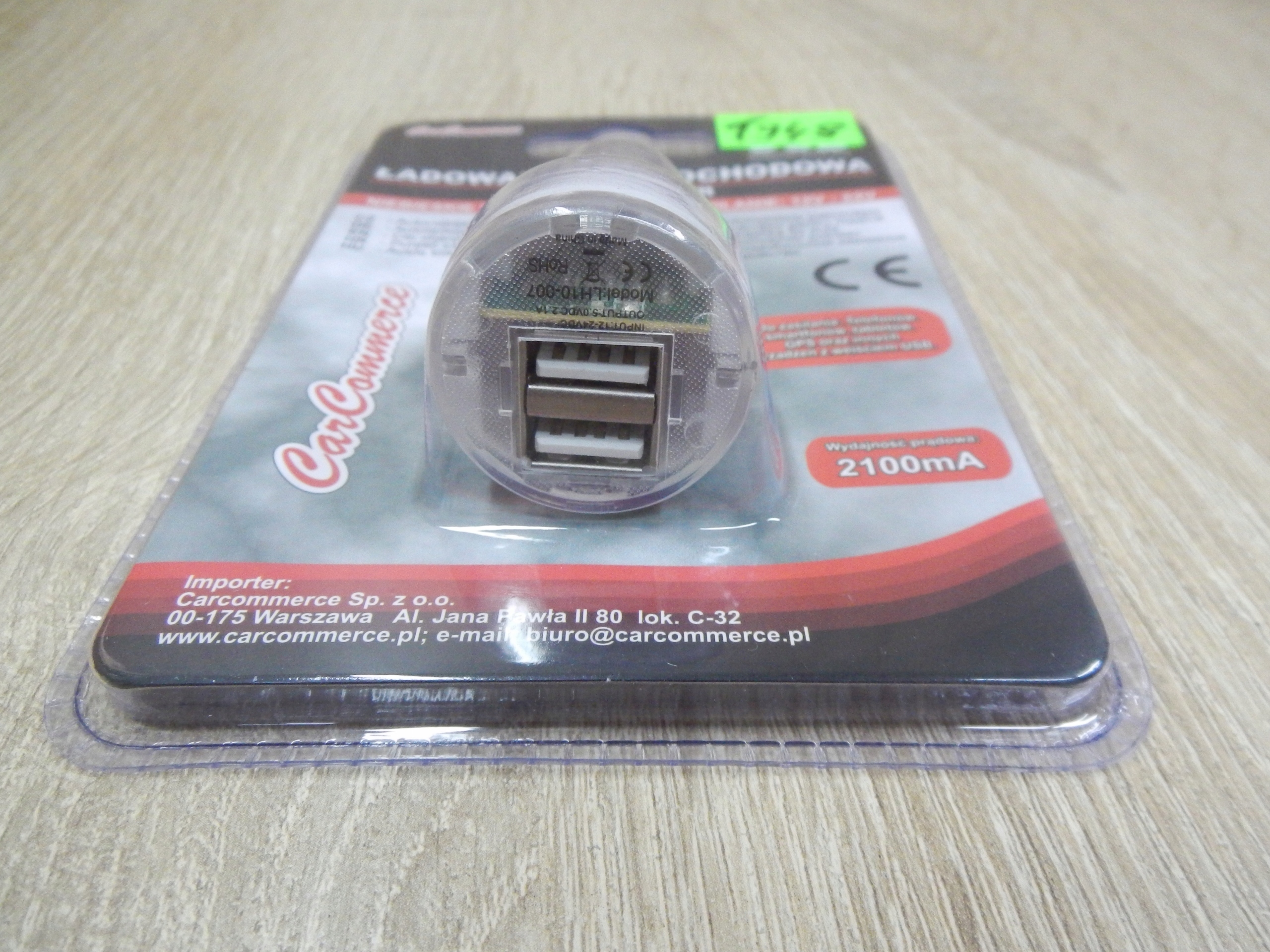 Ładowarka samochodowa Podświet 2x USB 12V 24V 3,1A Producent inny
