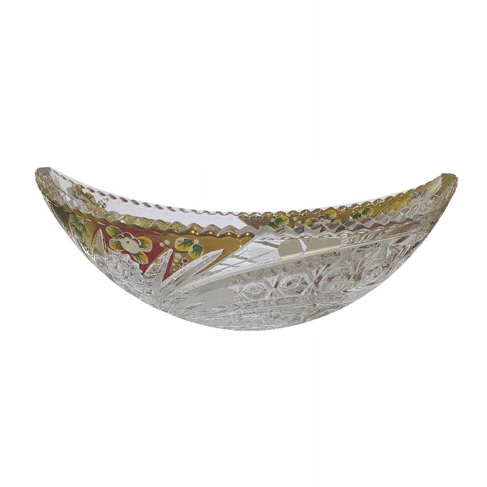 BOHEMIA oryginalna SALATERKA misa ZŁOTE ZDOBIENIE