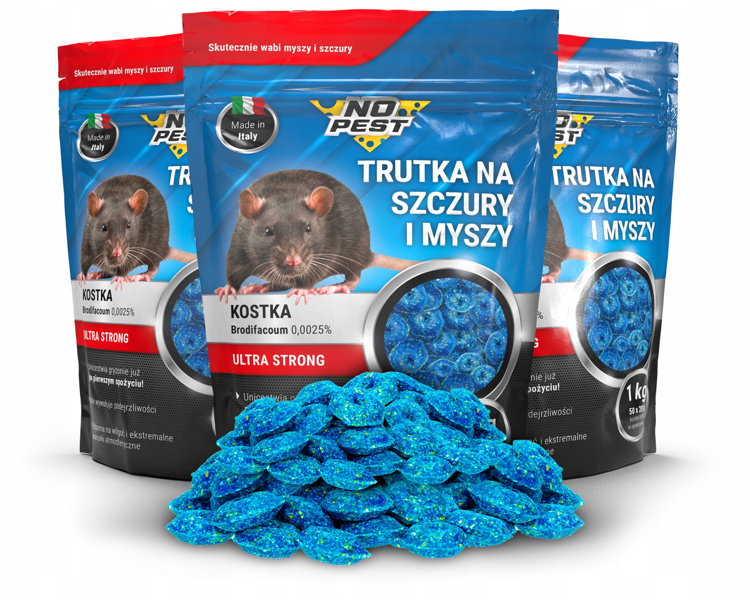 

Trutka Na Szczury I Myszy Mocna Kostka No Pest 3KG