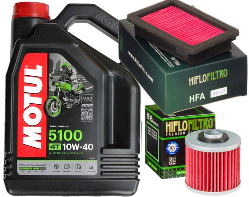HFA4613 OLEJ MOTUL 10W40 FILTRY YAMAHA MT-03 06-12