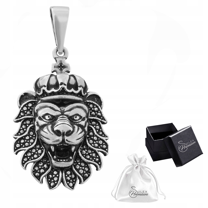 Přívěsek přívěsek stříbro ryzost 925 Lev v koruně