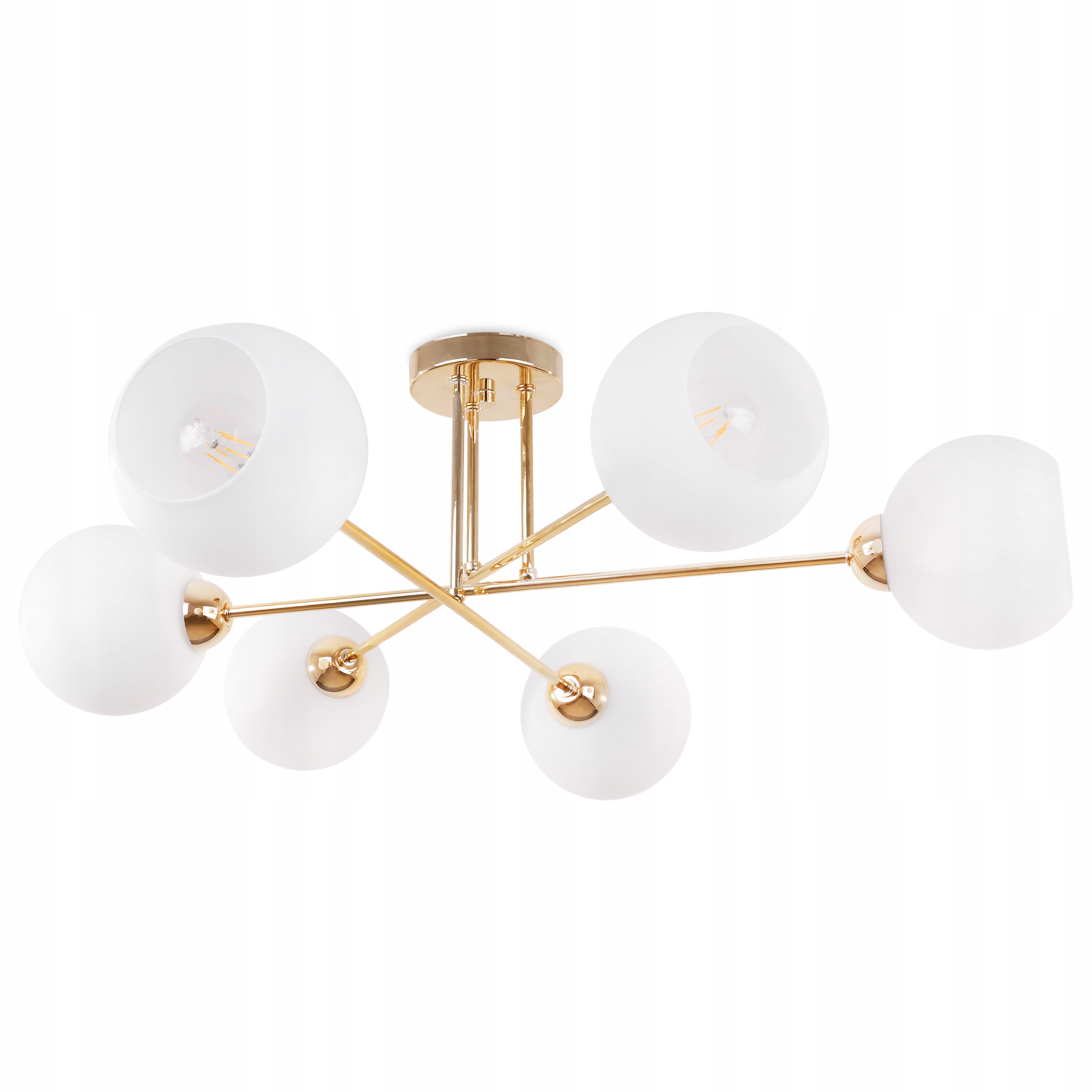 Závesná Stropná Lampa Luster Zlato Biela Do Kúpeľne Kuchyne Obývacej Izby Loft