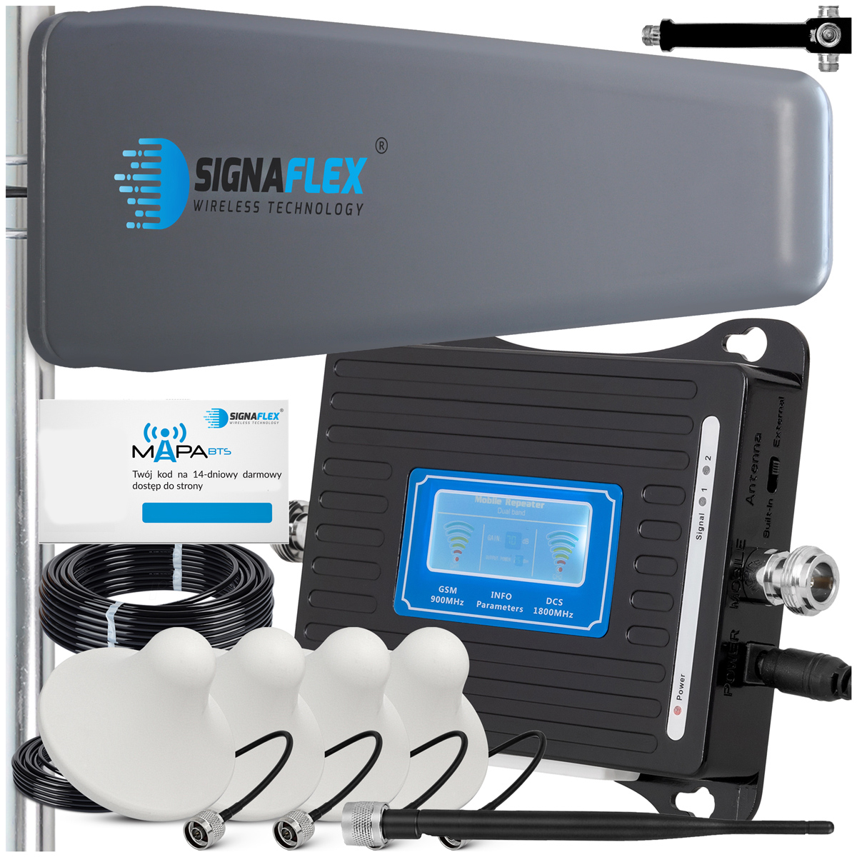 Sada Zosilňovačov 65 dBi Telefonného Signálu Gsm Internetu 4G Lte Antény 10 m