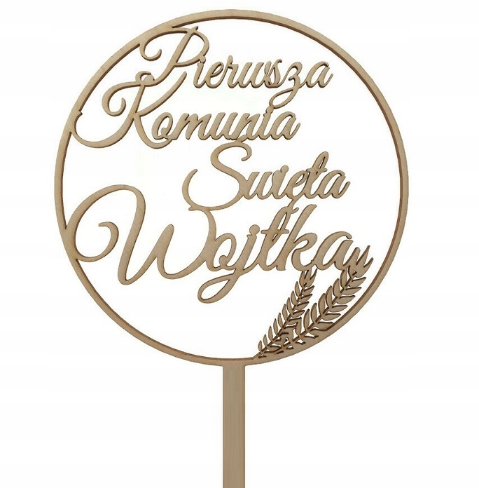 

Topper Pierwsza Komunia Imię z imieniem Kłosy