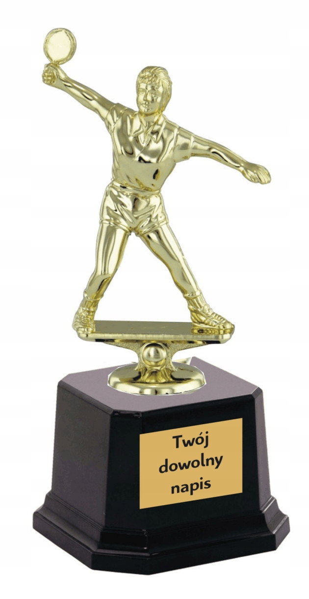 STATUETKA FIGURKA TENIS STOŁOWY PUCHAR 18cm GRAWER