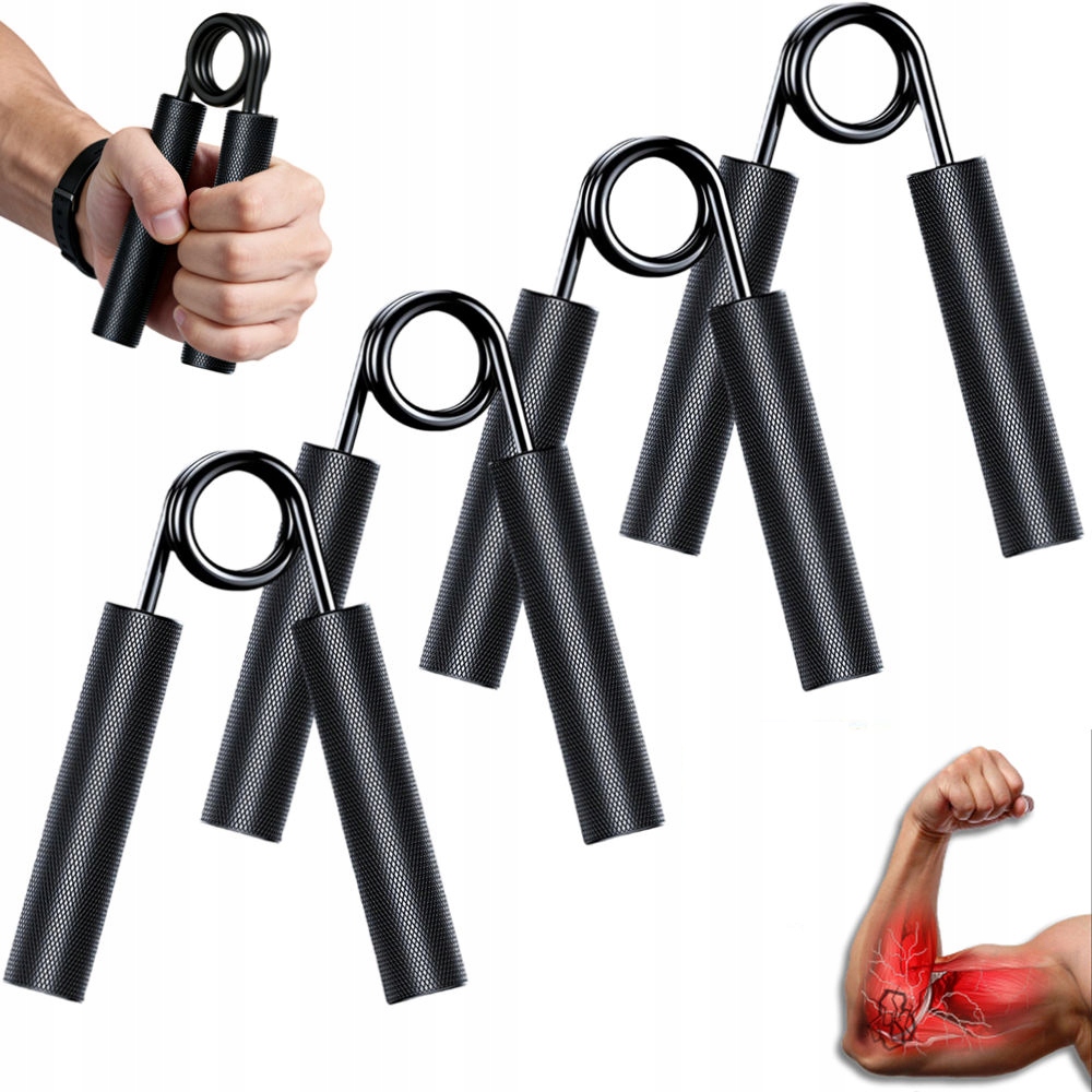 Ściskacz Do Ćwiczeń Rąk Dłoni Trening Chwytu Regulowany Opór 22-90 kg 4 Szt