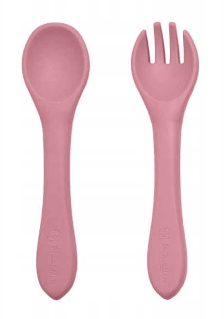 Silikonowe sztućce Dusty Rose PETITE&MARS