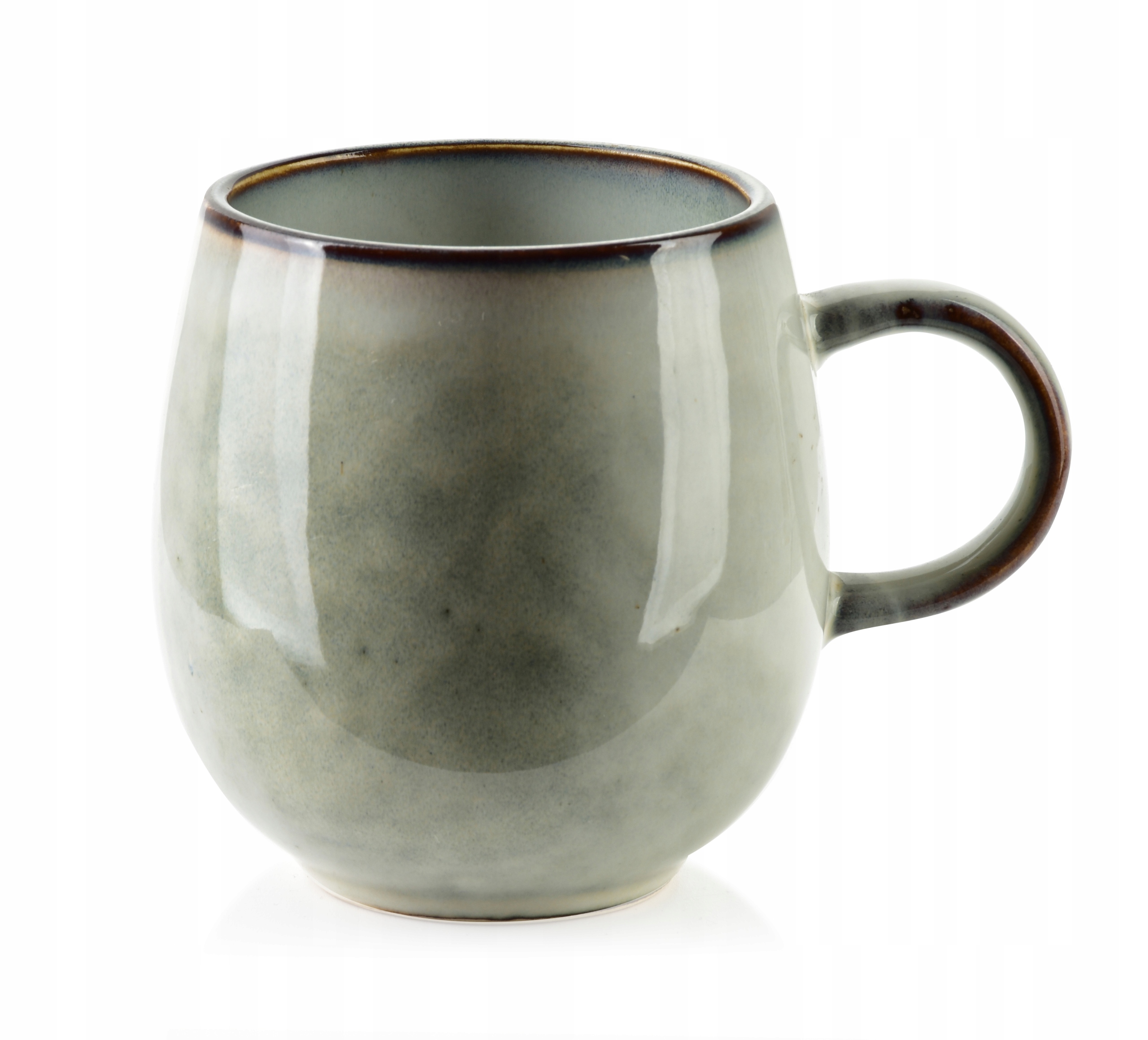 DUŻY SZARY KUBEK BARYŁKA Basic Nature Kubek 500ml 9xh21cm