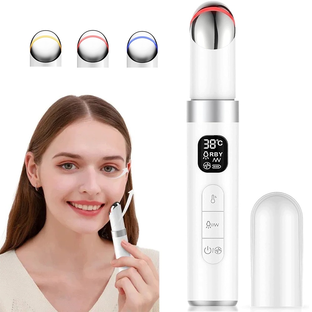 Masážní Přístroj na obličej očí a rtů Fototerapie Led Vibrace Ems Beauty