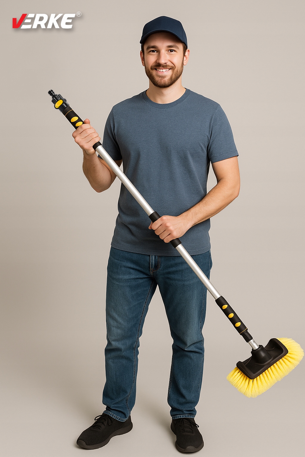 Brosse De Lavage Auto Hongu, Super Absorbante En Microfibre, Manche Télescopique – Neuf
