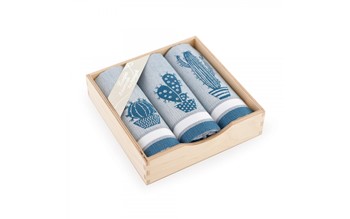 

Komplet W Drewnianym Opakowaniu Arizona turkus