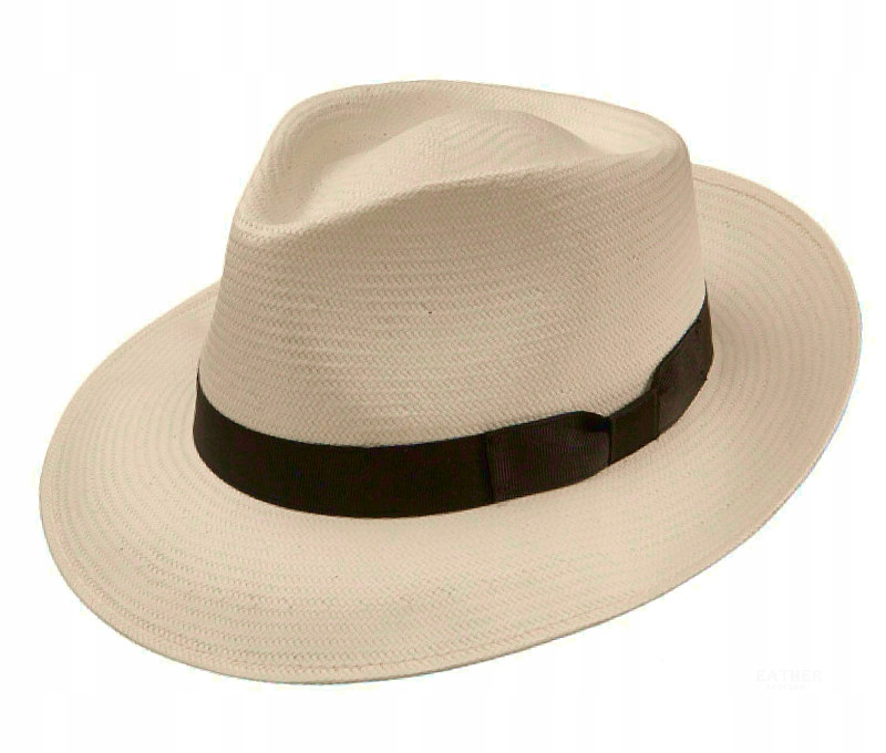 Pánský slaměný klobouk Fedora Haiti II Přírodní Witleather Skoczów