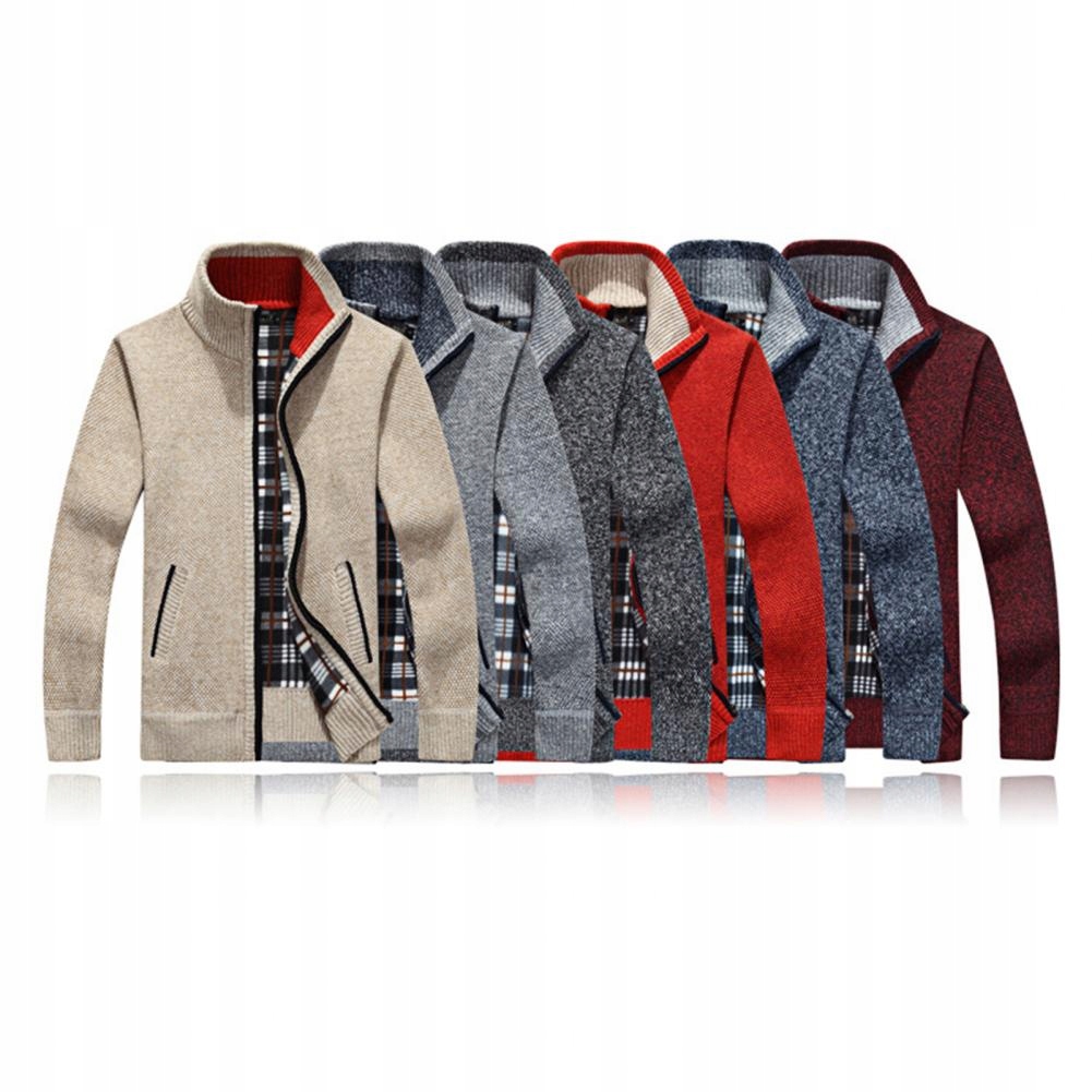 Men Coat Solid Color Zipper Autumn Winter Loose St Długość całkowita 1 cm