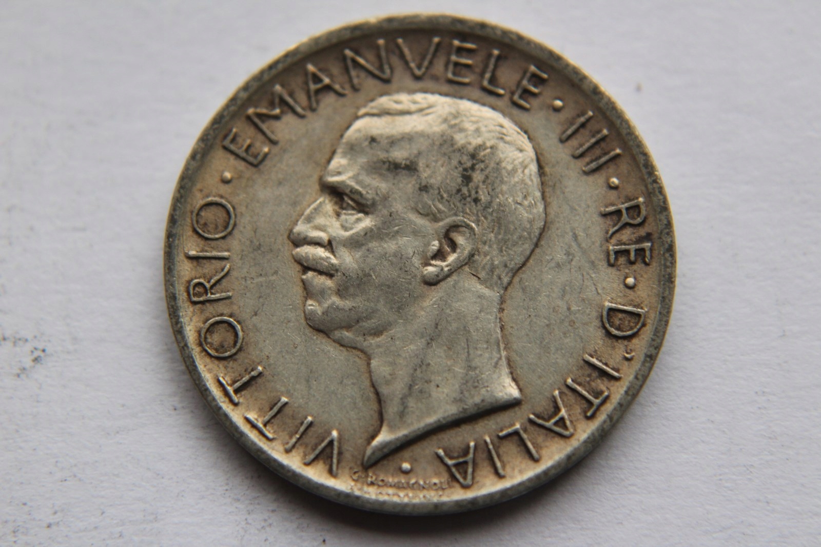 5 LIRÓW 1927 R. WŁOCHY SREBRO - CG969