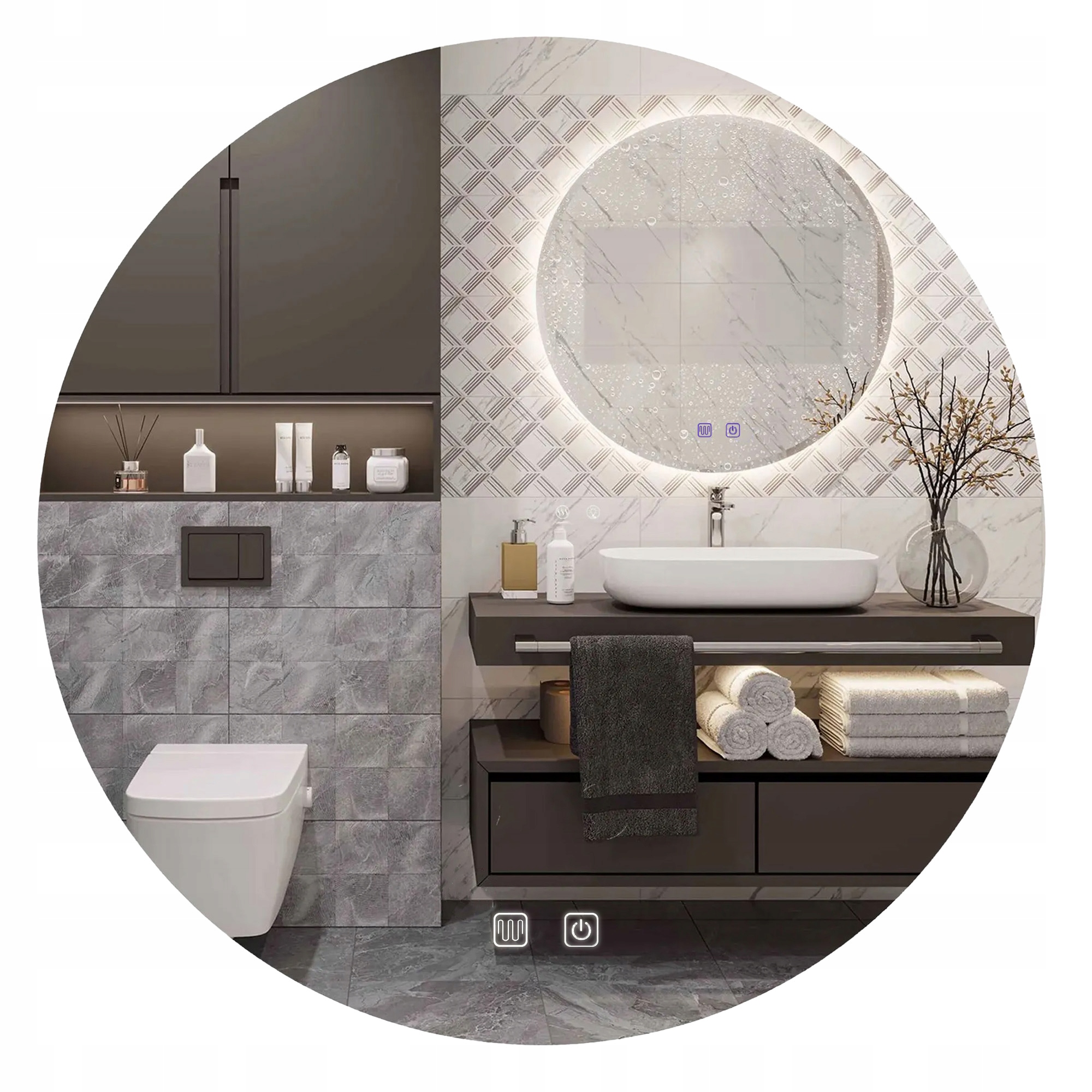 Zrcadlo S Led Osvětlením Pro Make-up 70 cm