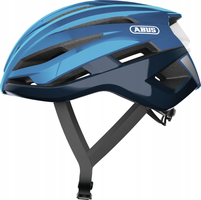 Silniční cyklistická přilba Abus StormChaser, velikost L (51-55 cm), modrý lesk